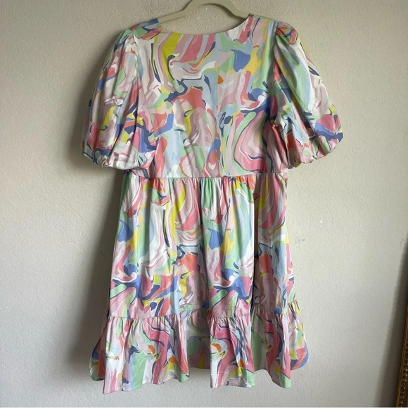Crosby by Mollie Burch Izzy Dress Palm Beach Marble Multi Color - Picture 8 of 8